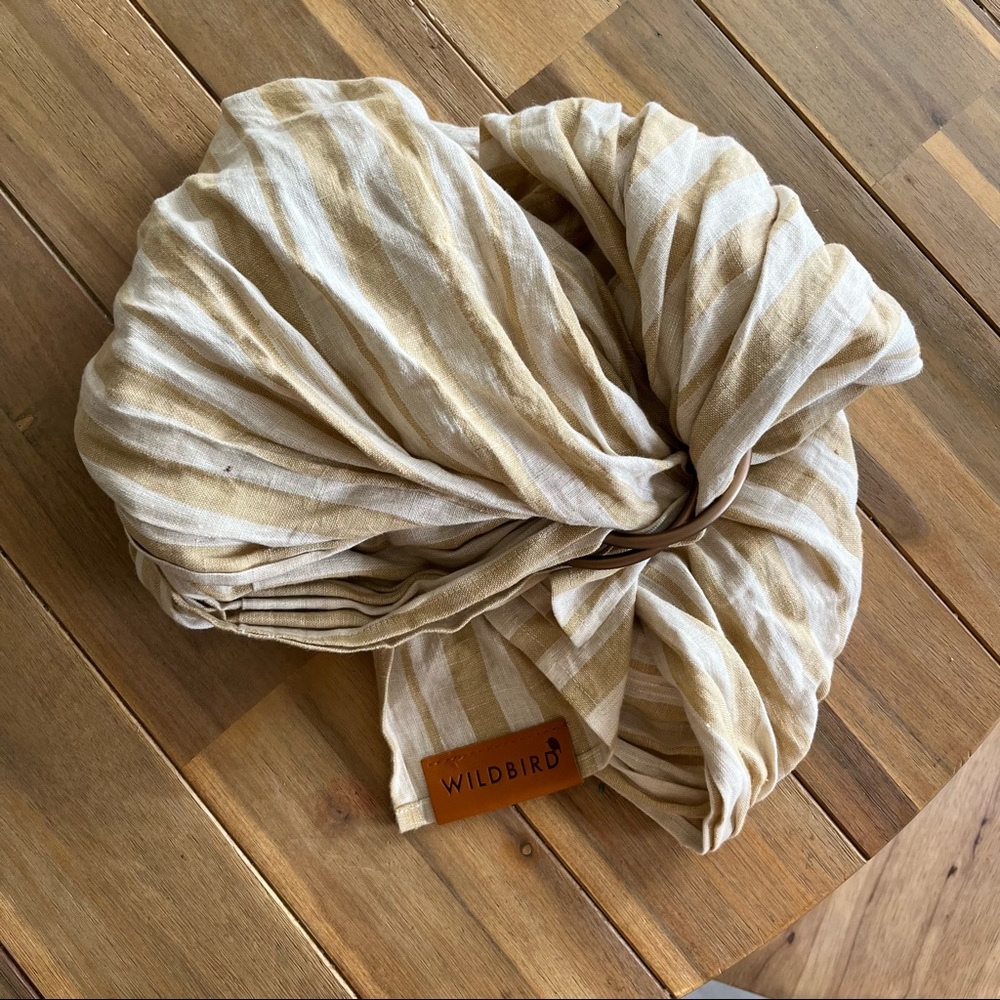Wildbird Ring Sling, Shorebird linen pattern